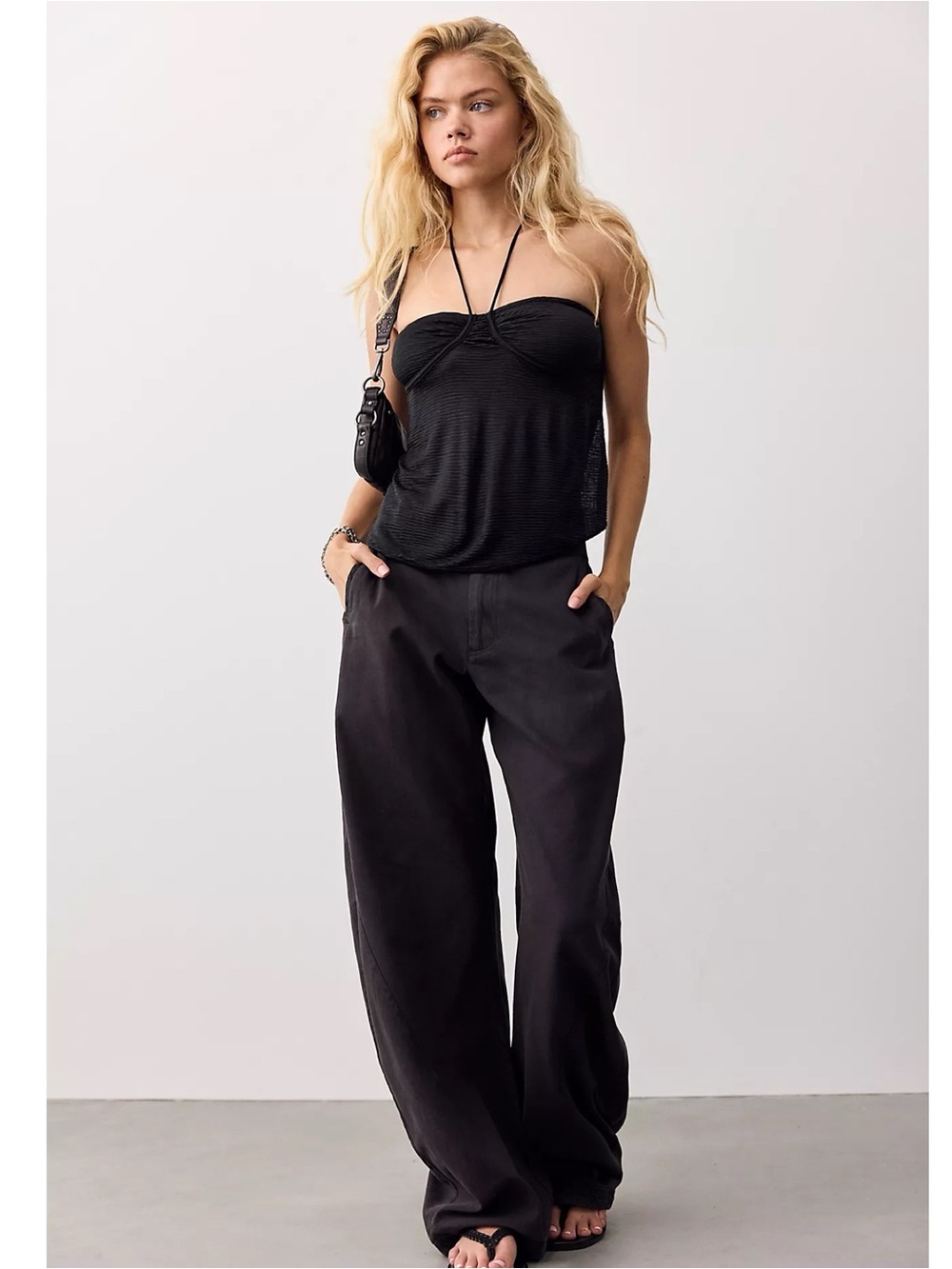 Free People Spotlight Washed Barrel Chino Trousers